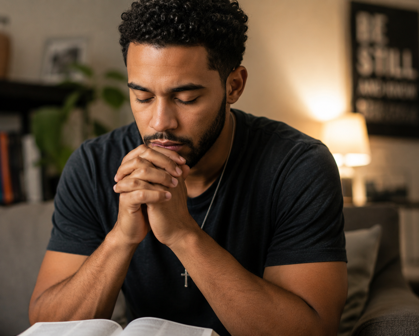 man praying
